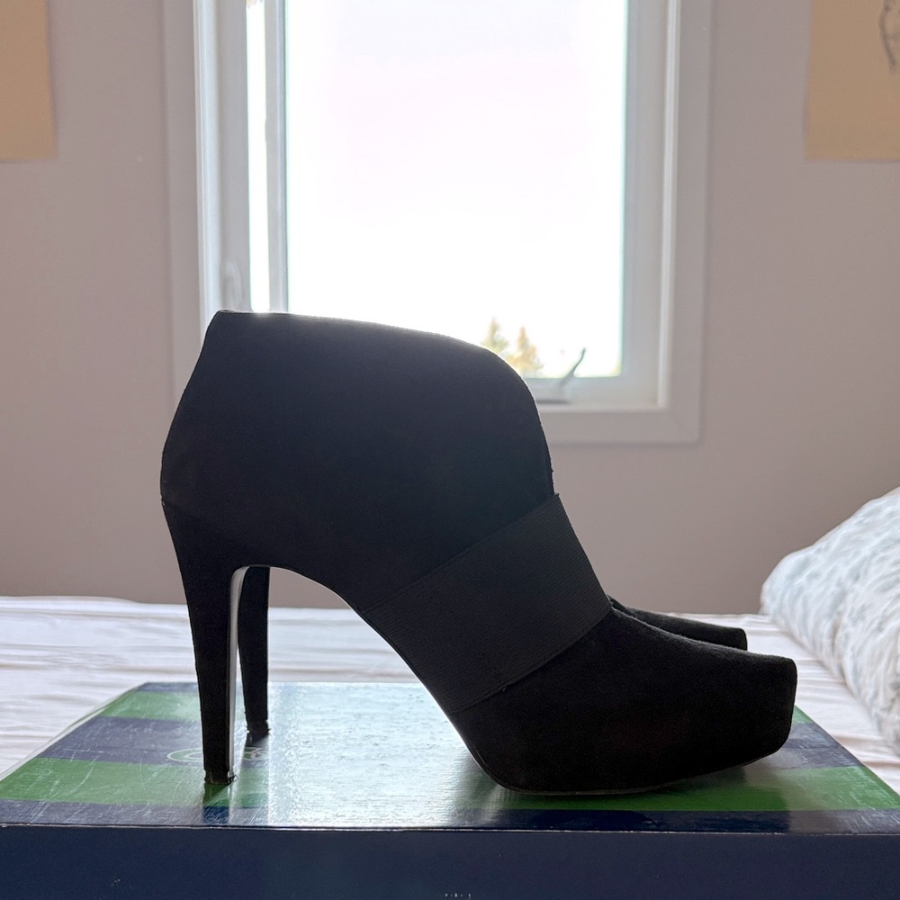Arnold Churgin Suede Platform Bootied
